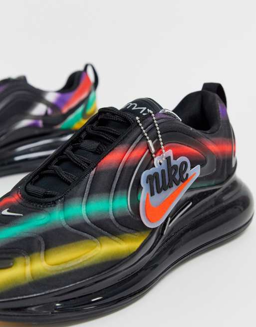 Black and outlet rainbow nike shoes