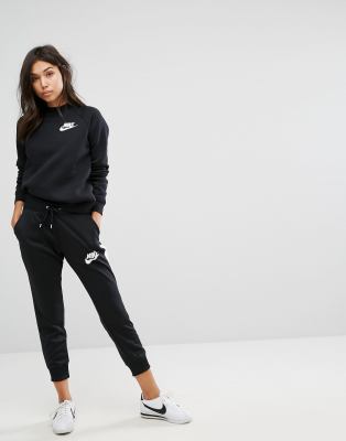 nike rally crew neck sweatshirt black