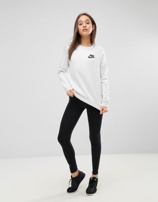 nike rally crew neck sweatshirt black