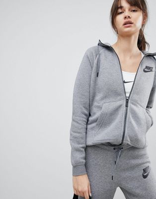 Nike Rally Full Zip Hoodie In Grey | ASOS
