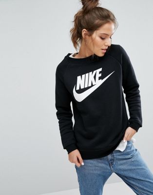 Nike Rally Sweatshirt In Black With 