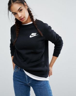 Nike | Nike Rally Sweatshirt In Black With Small Futura Logo