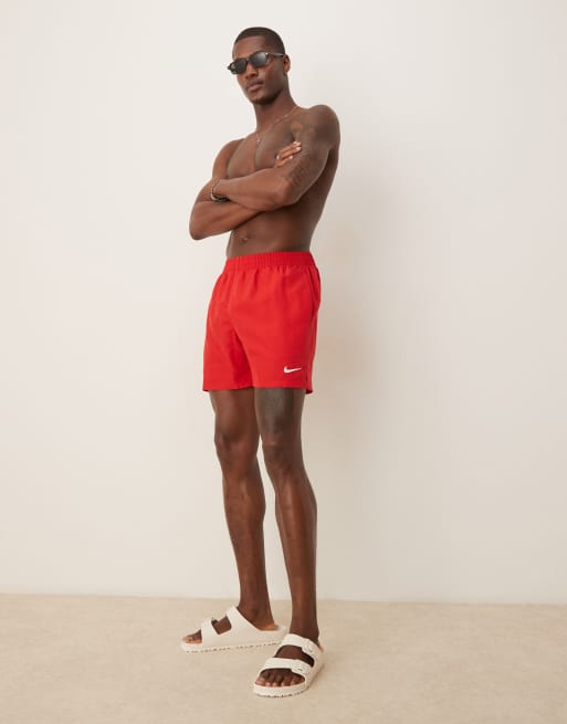 Nike - Røde 5-tommers badeshorts i volleystil, 3 af 4