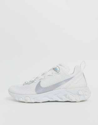 nike react blanche argent