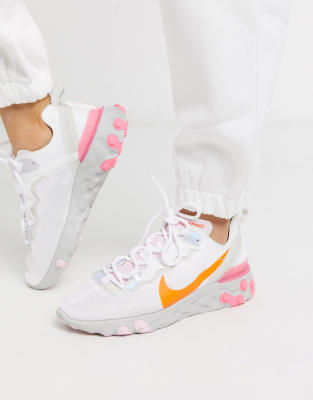 nike react element 55 white and pink