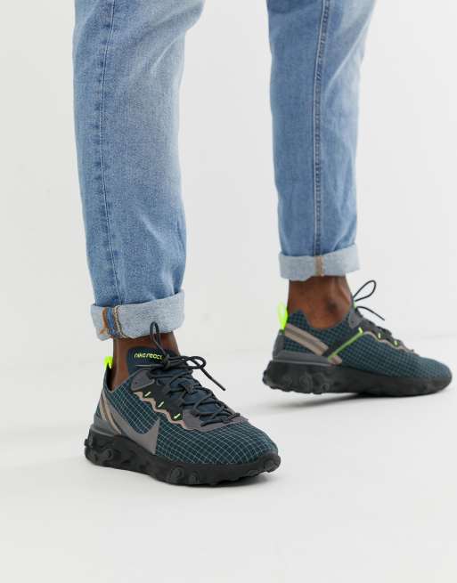 Nike React Element 55 Baskets Bleu Marine Asos