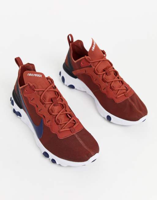 Nike React Element 55 Baskets Rouge ASOS