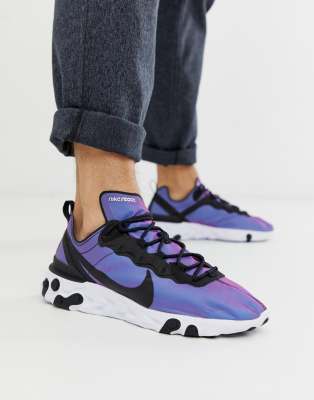 nike react element 55 blue and purple