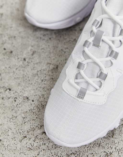Nike React Element 55 Premium Sneakers In White Asos