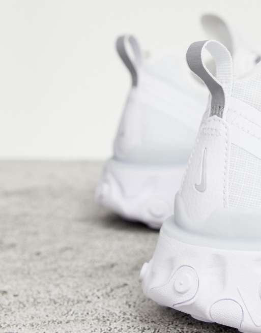Nike React Element 55 Premium Trainers In White Asos