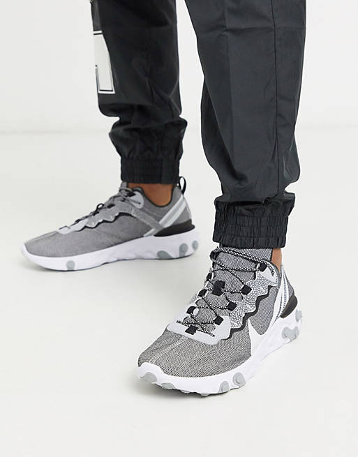 Nike React Element 55 SE sneakers in wolf gray | ASOS
