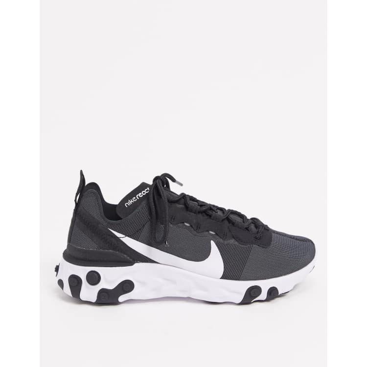 Nike React Element 55 Sneaker in Schwarz und WeiB ASOS