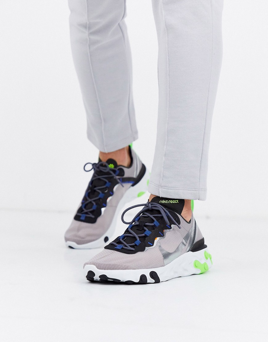 Nike - React Element 55 - Sneakers grigie CI3831-200-Beige
