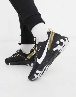 nike react element black and gold