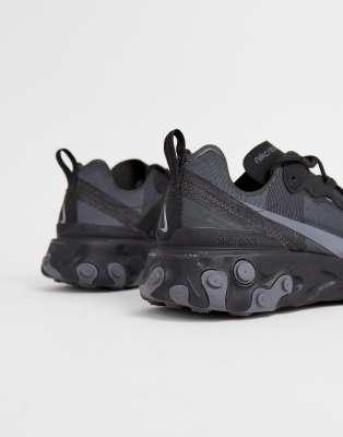 nike react black and white junior