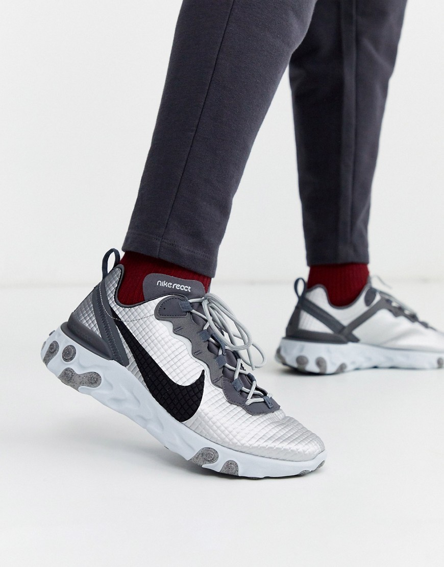 Nike - React Element 55 - Sneakers in zilver CI3835-001