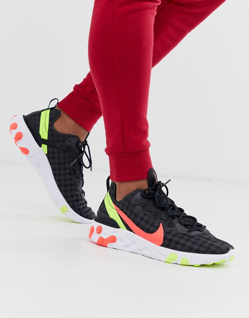 Nike – React element 55 – Svarta sneakers