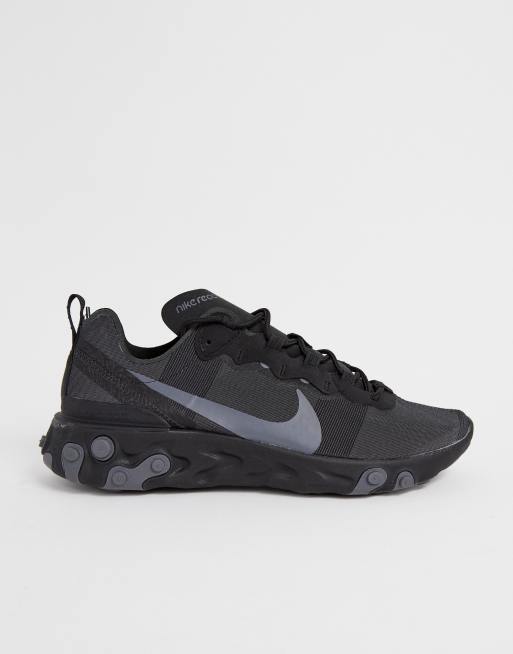 Nike React Element 55 Trainers In Black Asos