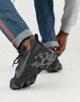nike black react trainers