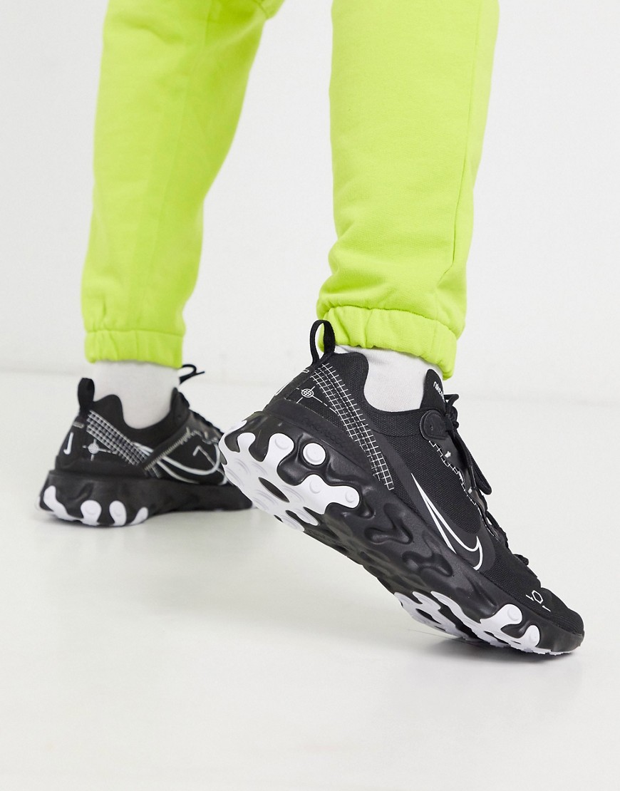 Nike React Element 55 trainers in black
