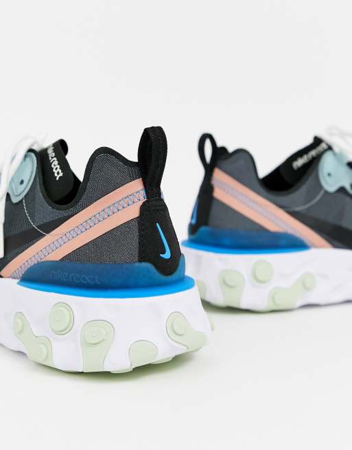 Nike React Element 55 trainers in blue