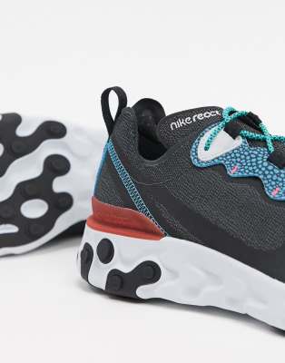 grey and blue nike trainers
