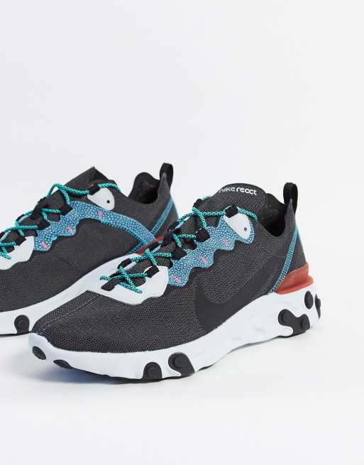 Nike react element 2024 grey blue red