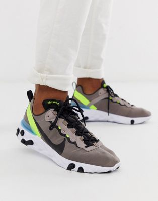 Nike React Element 55 trainers in grey | ASOS