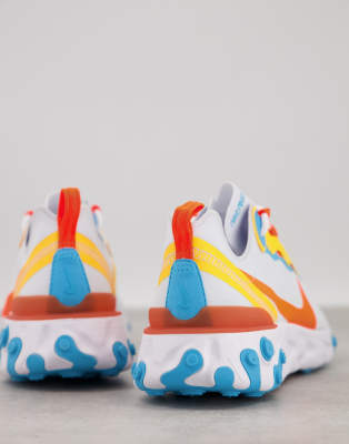 nike react element 55 trainers in grey blue