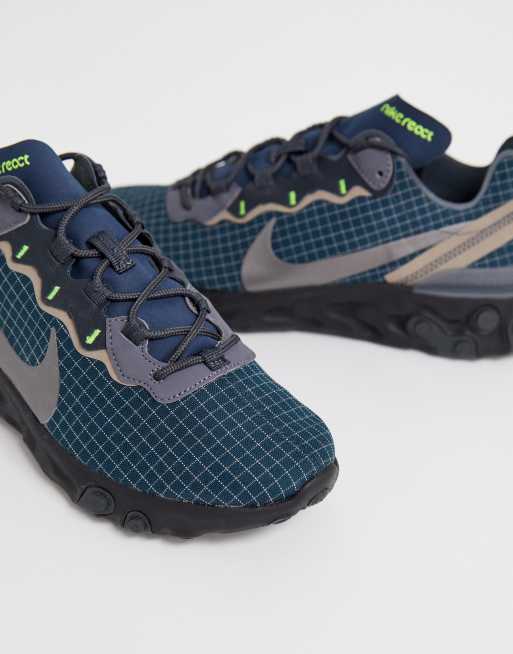 Nike React Element 55 trainers in navy