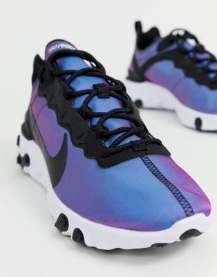 nike react purple and blue