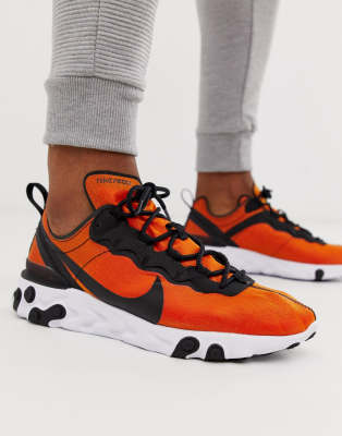 nike react element 55 orange and white