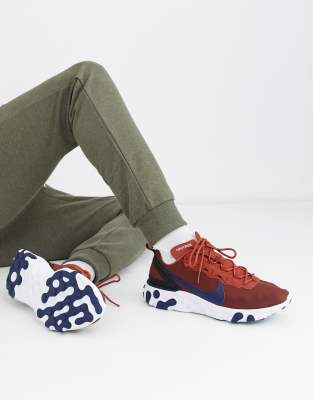 nike react element 55 trainers in red