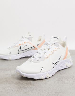 Nike React Element 55 trainers in sail-Beige