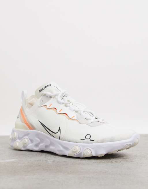 Nike React Element 55 Trainers In Sail Asos