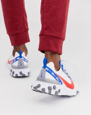 nike react element white red blue