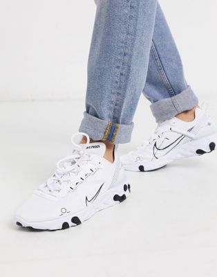 Nike React Element 55 trainers in white 