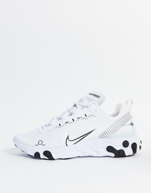 Nike React Element 55 Trainers in White