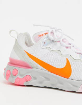 pink and orange sneakers