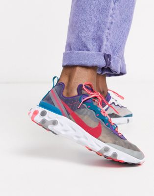 Nike React Element 87 trainers in grey 
