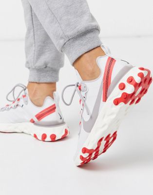 nike react element silver and red