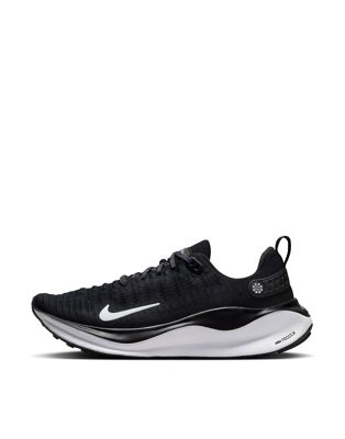 Nike React Infinity Run Flyknit 4 trainers in black and white - ASOS Price Checker