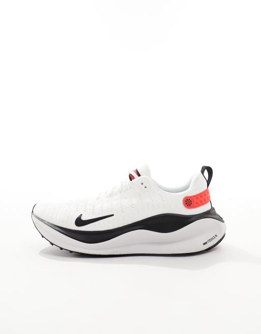 Nike React infinity Run Flyknit 4 sneakers in white and red ASOS