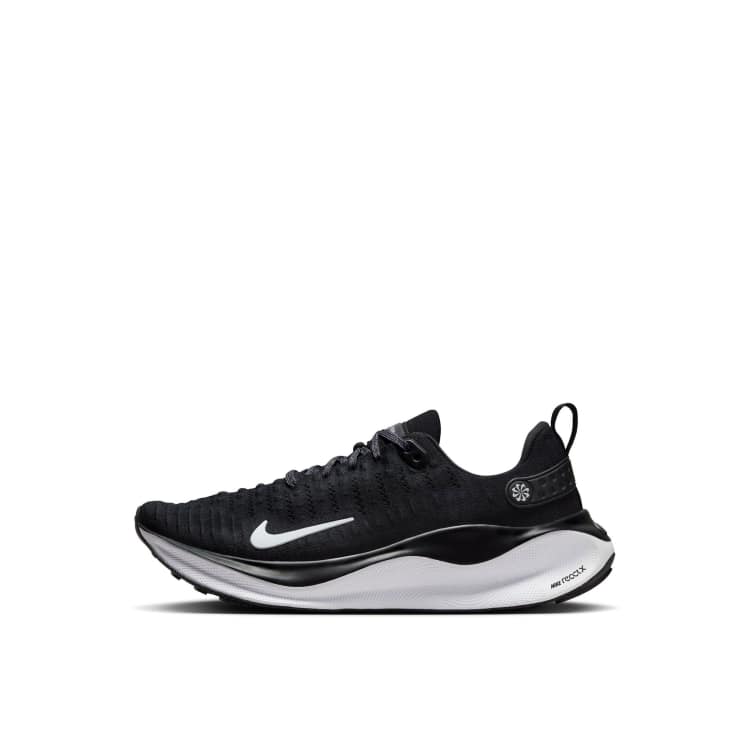 Nike React Infinity Run Flyknit 4 Wide Fit trainers in black and white ASOS