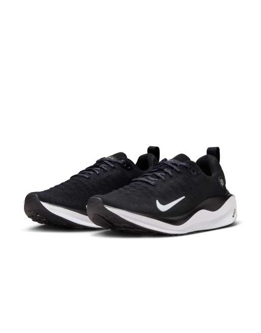 Nike React Infinity Run Flyknit 4 Wide Fit trainers in black and white ASOS