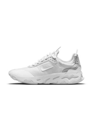 Nike React Live sneakers in triple white | ASOS