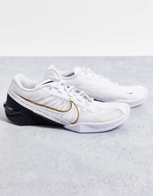 Nike react sale white gold