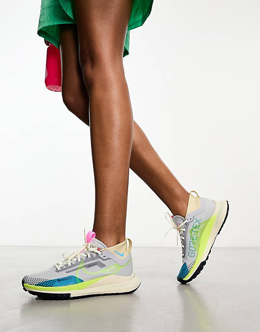 Nike React Pegasus Trail 4 GORE-TEX sneakers in gray | ASOS