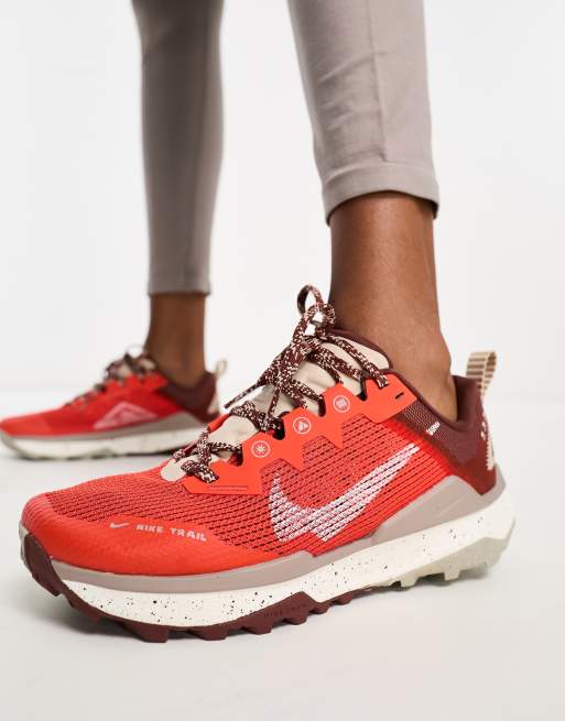 Nike React Pegasus Trail 4 sneakers in red | ASOS