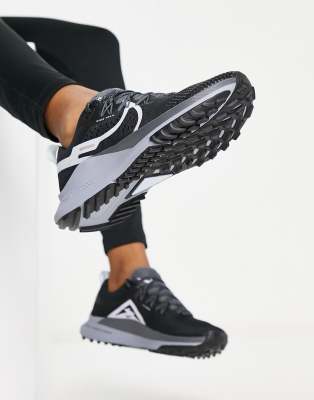 Nike React Pegasus Trail 4 sneakers in black ASOS